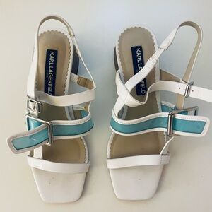 Karl Lagerfeld: block heel sandals
